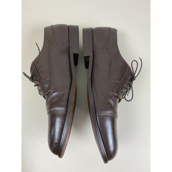 Bostonian Mens Size 13 M First Flex Cap Toe Oxford Dark Brown Leather Italy GUC main image 5